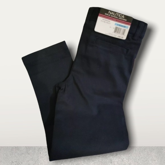 NAUTICA NAVY BLUE Girls School Uniform Pants Size 14 Regular NWT - Picture 3 of 9